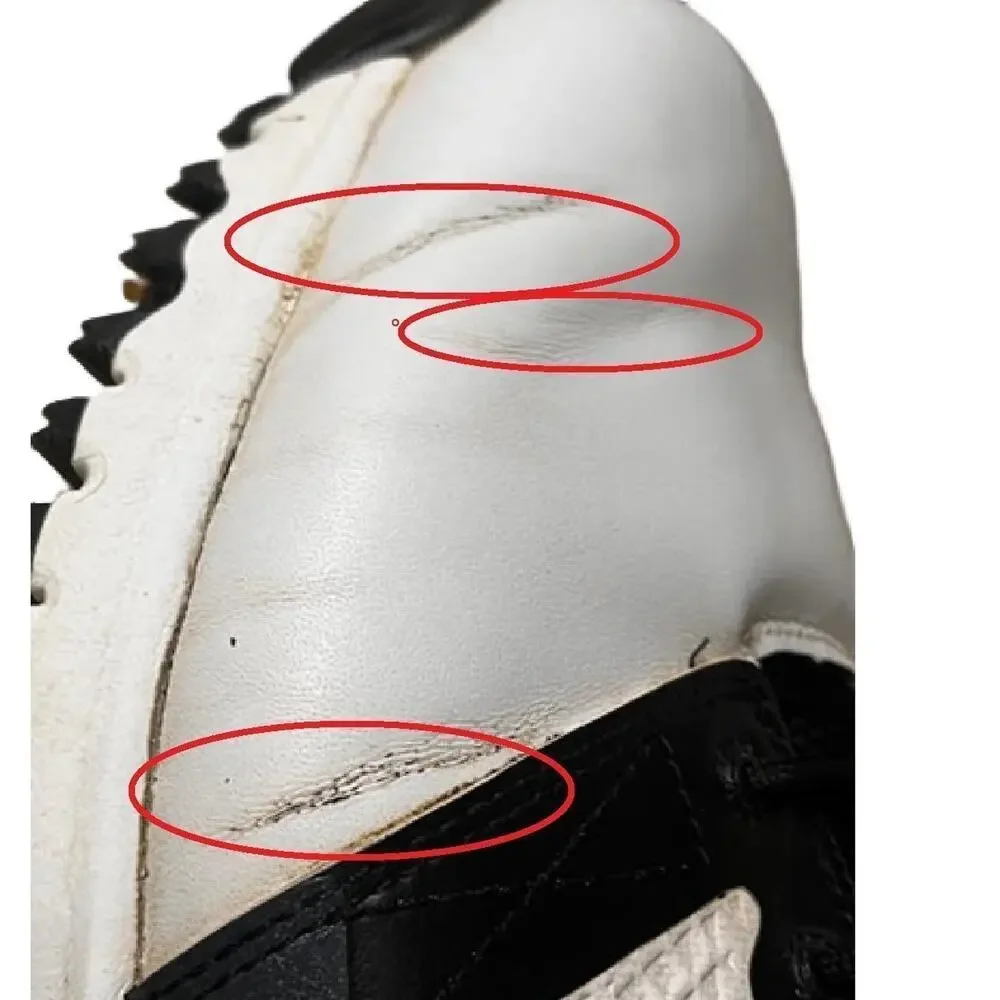 Footjoy Contour Fit Golf Shoes Mens Size 8 Soft Spike 54091 White/Blk